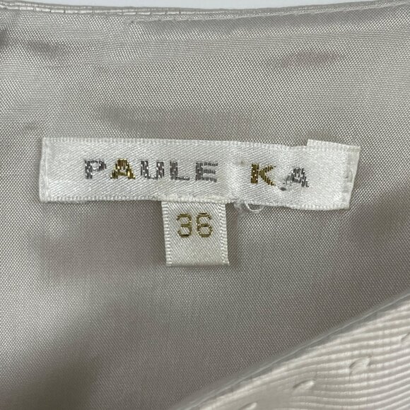 Paule Ka Womens Nude Pink Black Satin Cocktail Dress - Picture 5 of 7